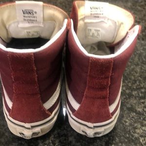 maroon van high tops